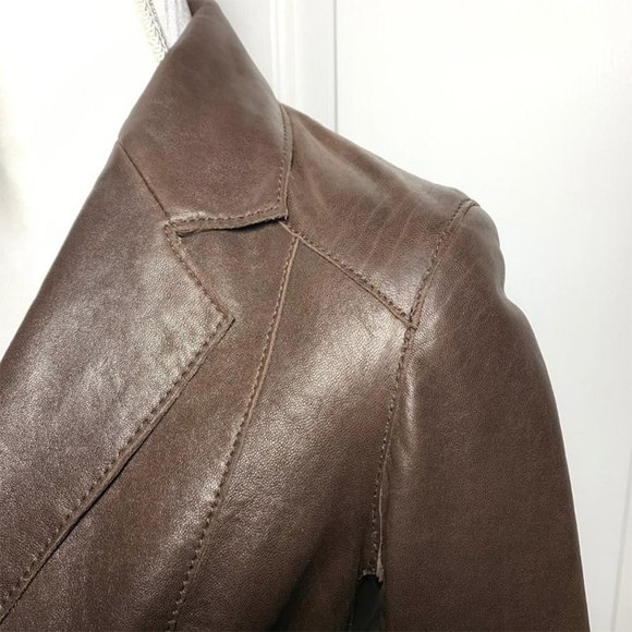 MARC NEW YORK 70's Retro Look Leather blazer - Picture 4 of 7